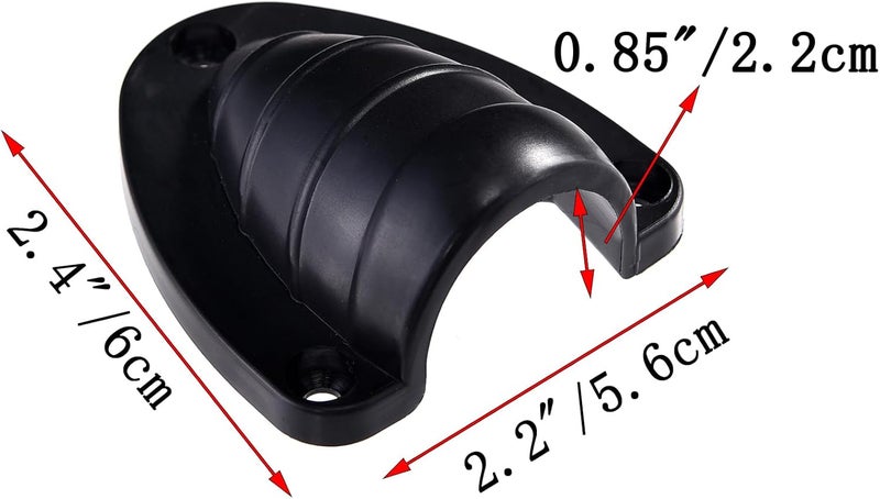 PLOOTA 6 PCS 2-1/2" Nylon Marine Wire Cable Cover Clamshell Vent with Smooth Edge, 1/8" Thickness & Mounting Screws for Boats, RVs & Outdoor Applications - Image 4